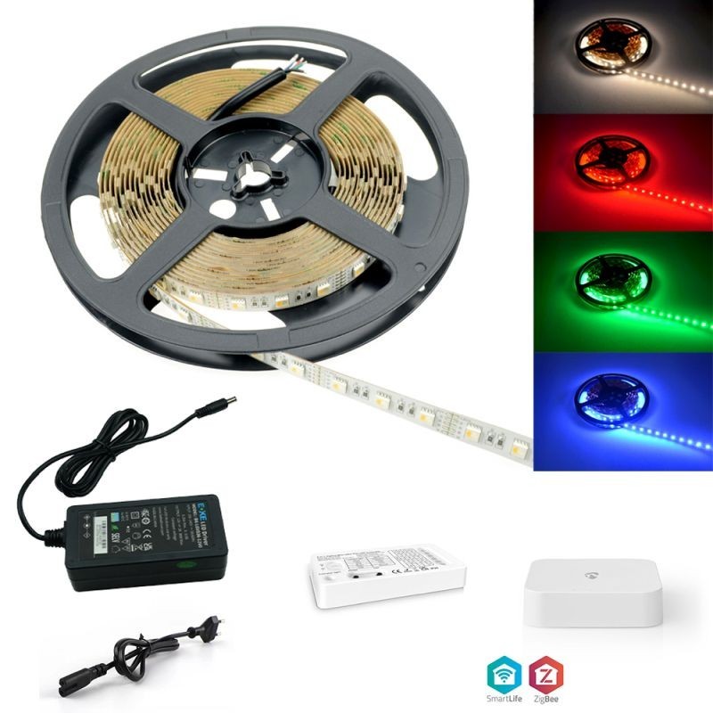 DC LED Lichtbandkit smart 60W RGB 3000K dimmbar 12V